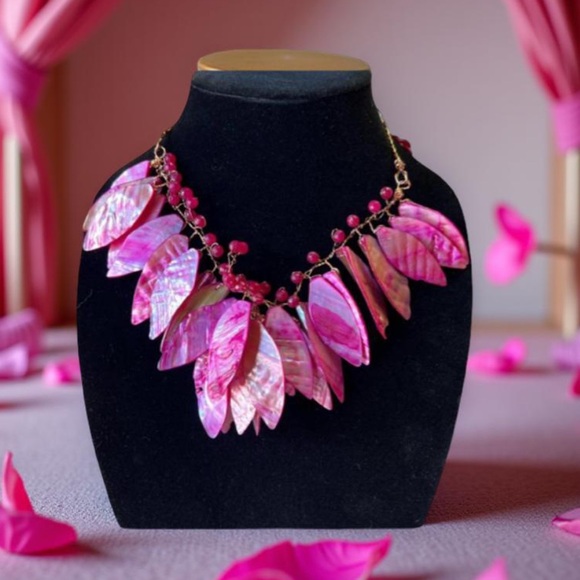 Hand crafted different shades with semi precious beads wire necklace  OOAK NWT - Picture 9 of 12